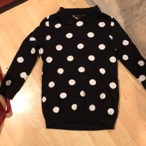 Forever 21 polka dot collar shirt